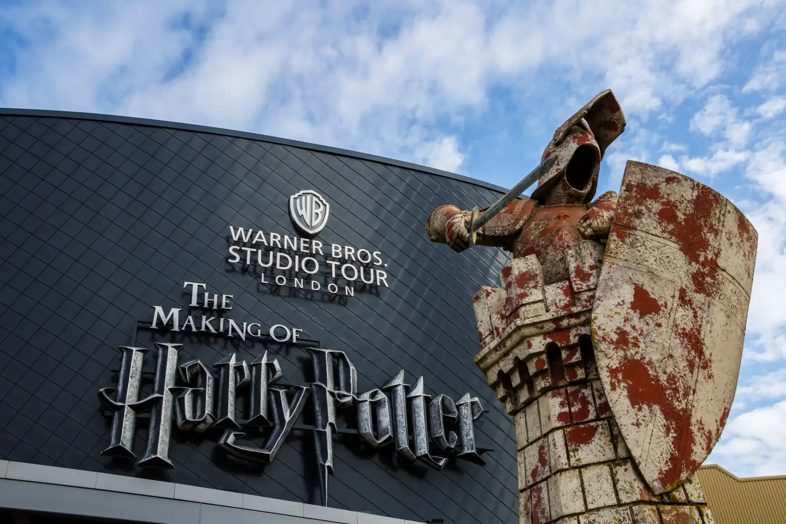A Knight chess piece from Harry Potter and the Philosopher's Stone at Warner Bros. Studio Tour London.