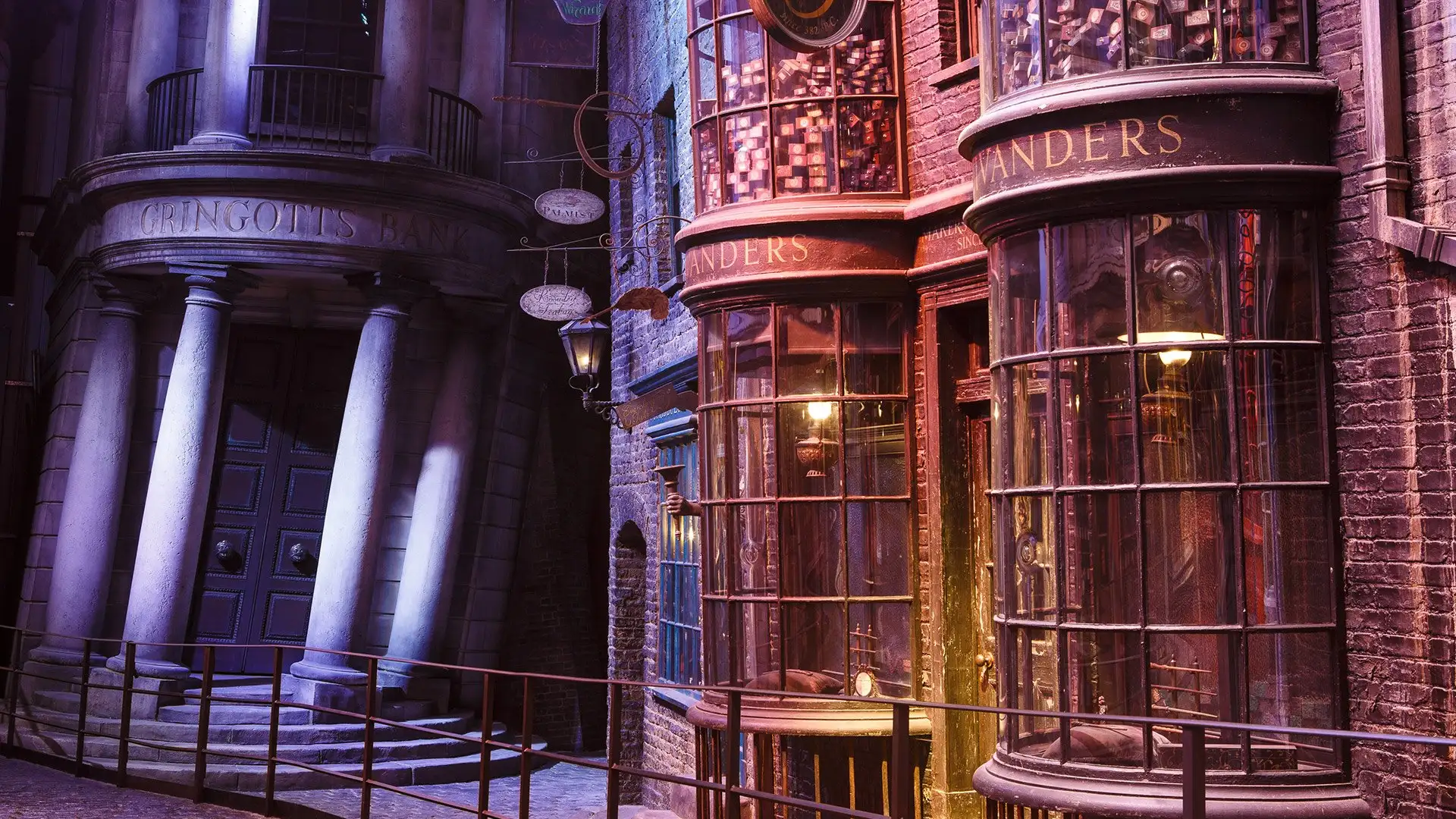 The Diagon Alley set at Warner Bros. Studio Tour London