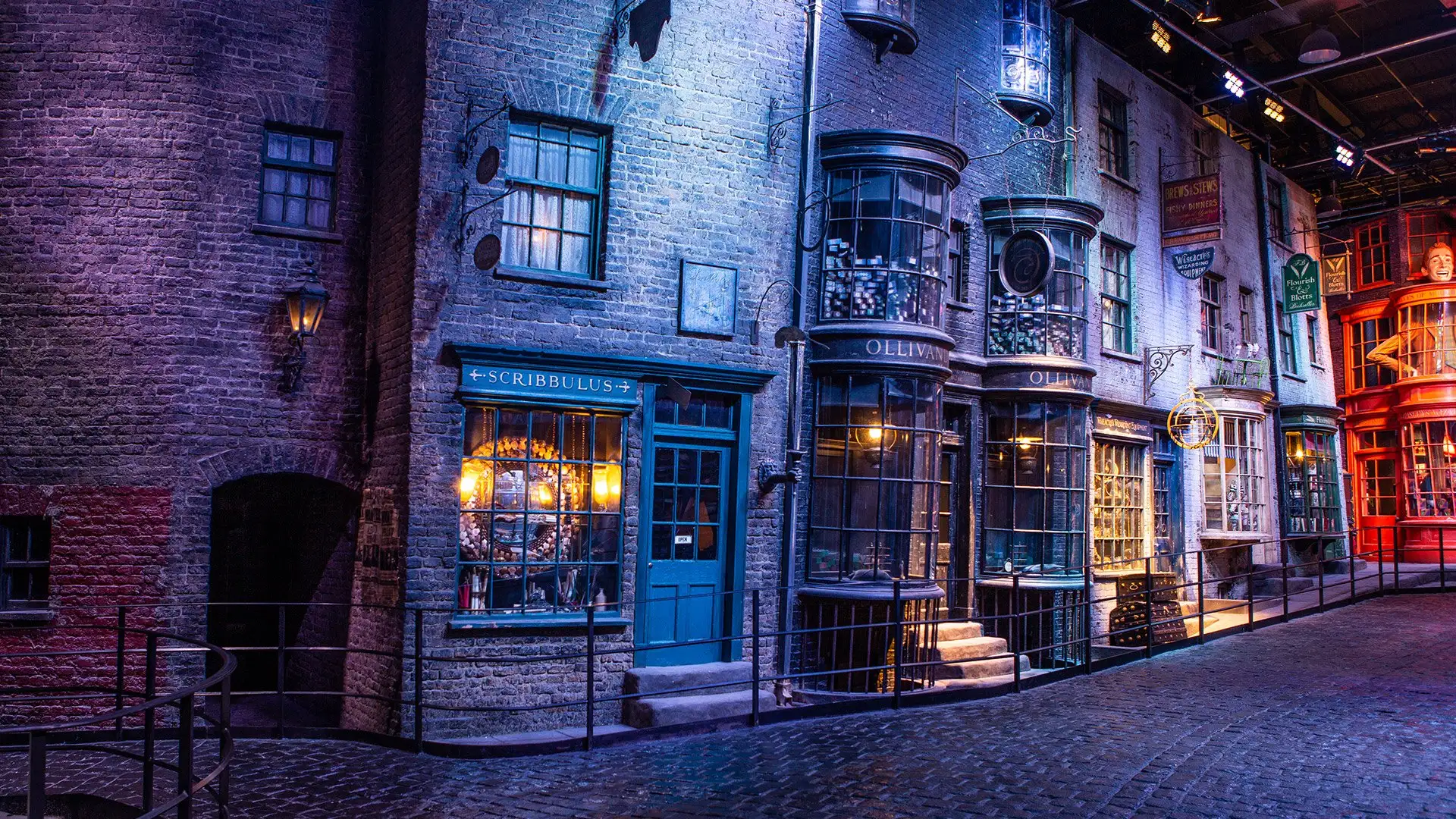 The Diagon Alley set at Warner Bros. Studio Tour London