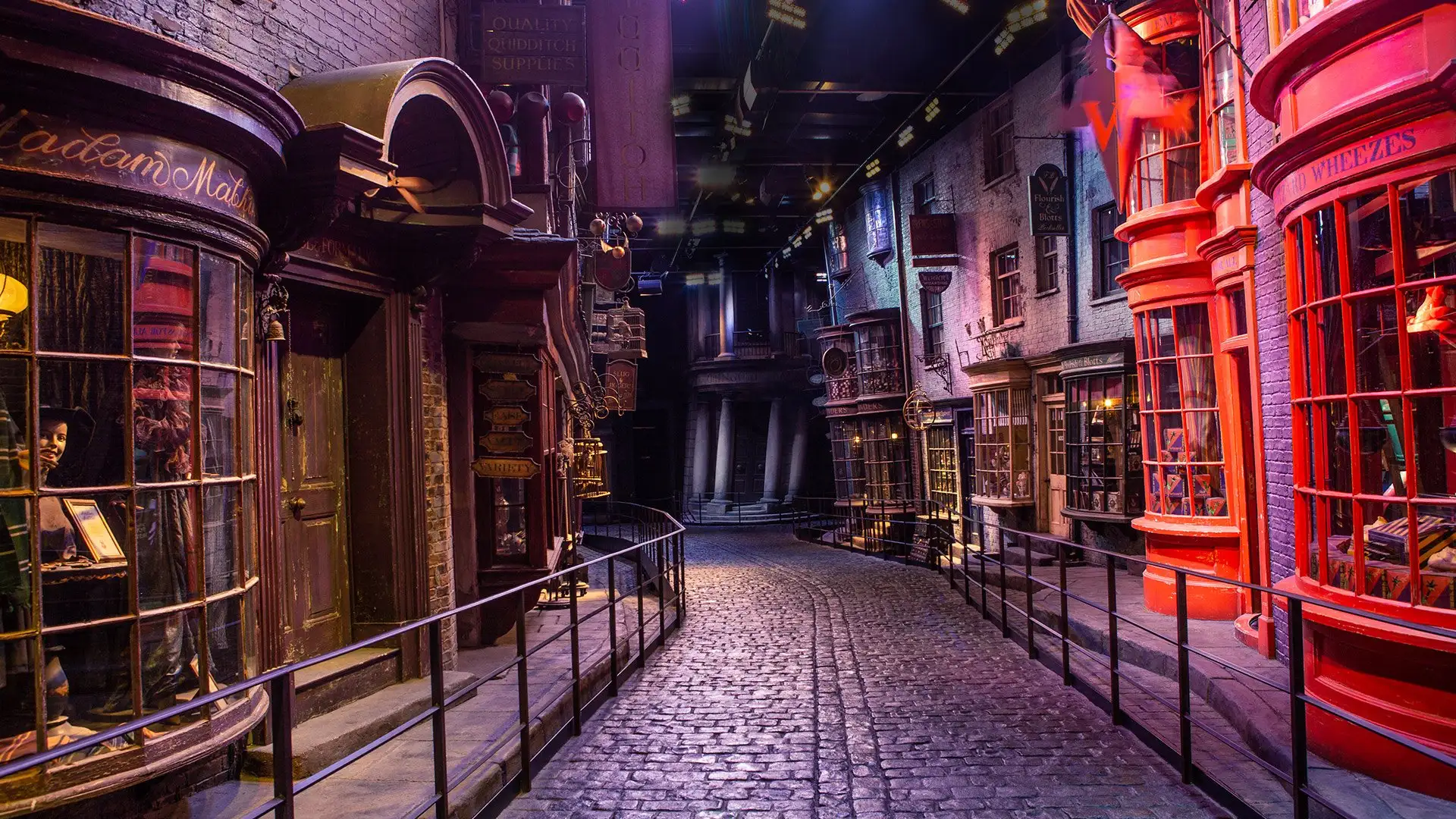 The Diagon Alley set at Warner Bros. Studio Tour London