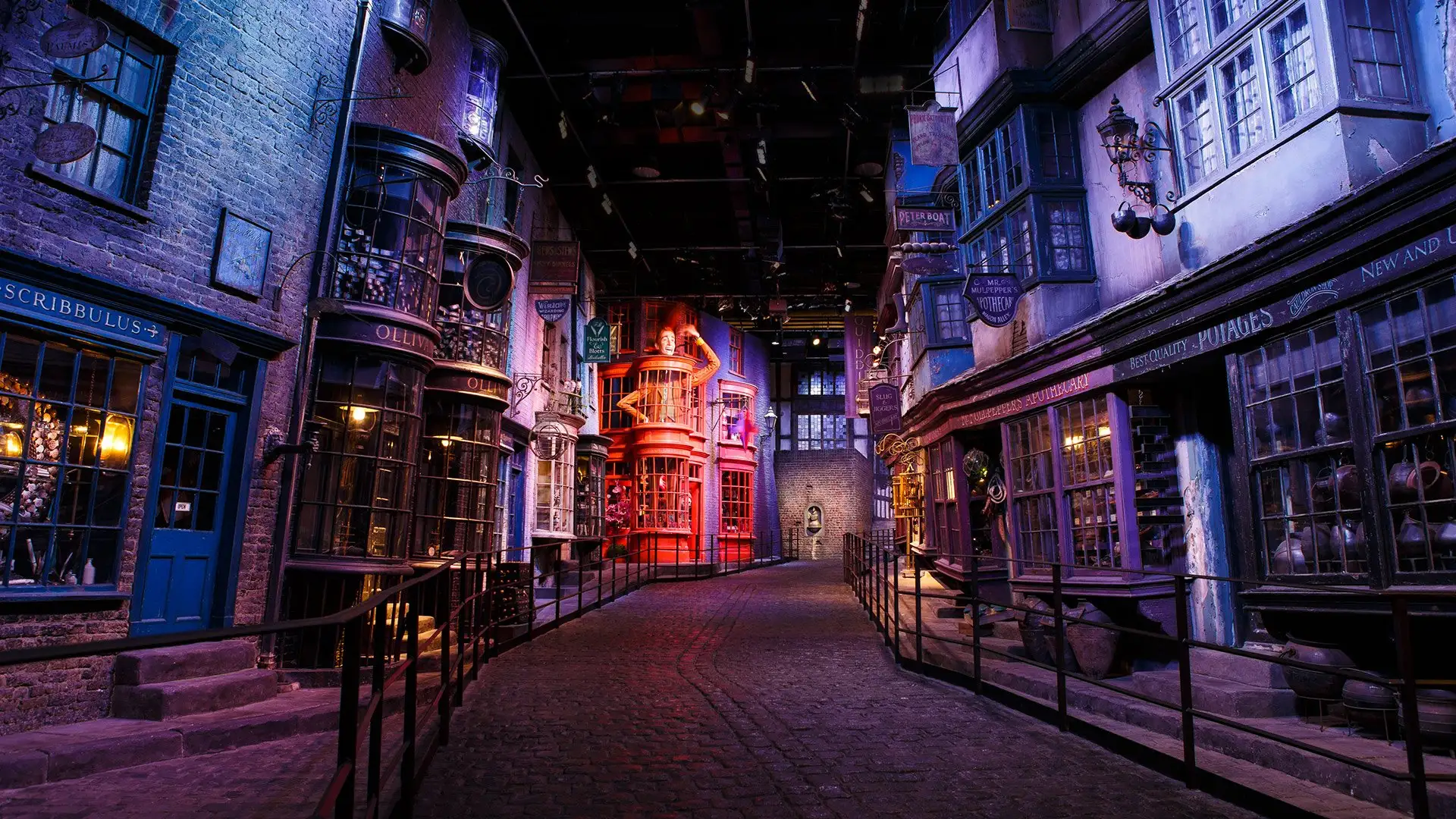 The Diagon Alley set at Warner Bros. Studio Tour London