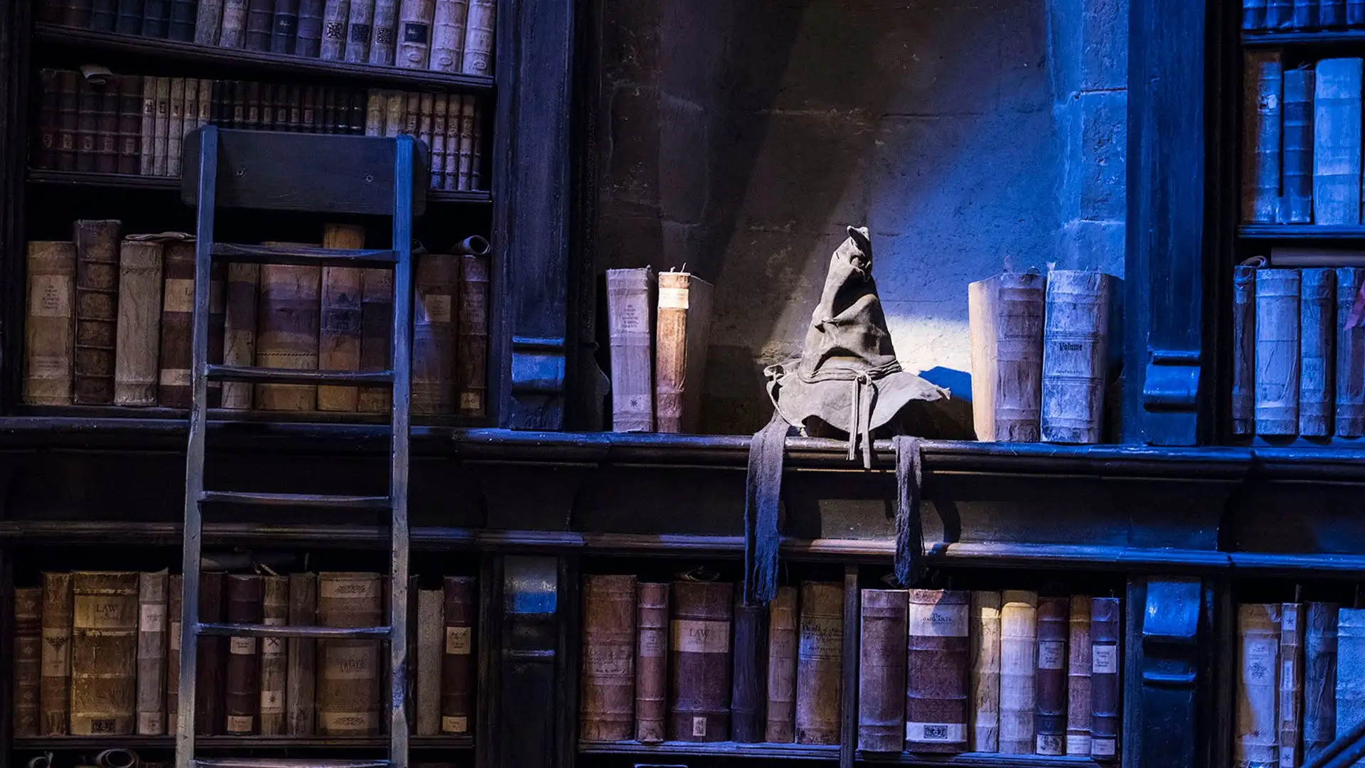 The Sorting Hat in the Dumbledore's office set at Warner Bros. Studio Tour London