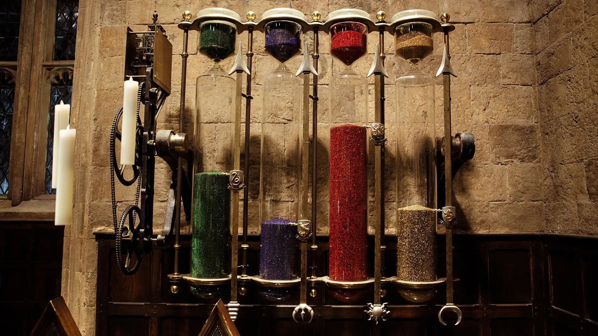 House points counter in the Great Hall set at Warner Bros. Studio Tour London