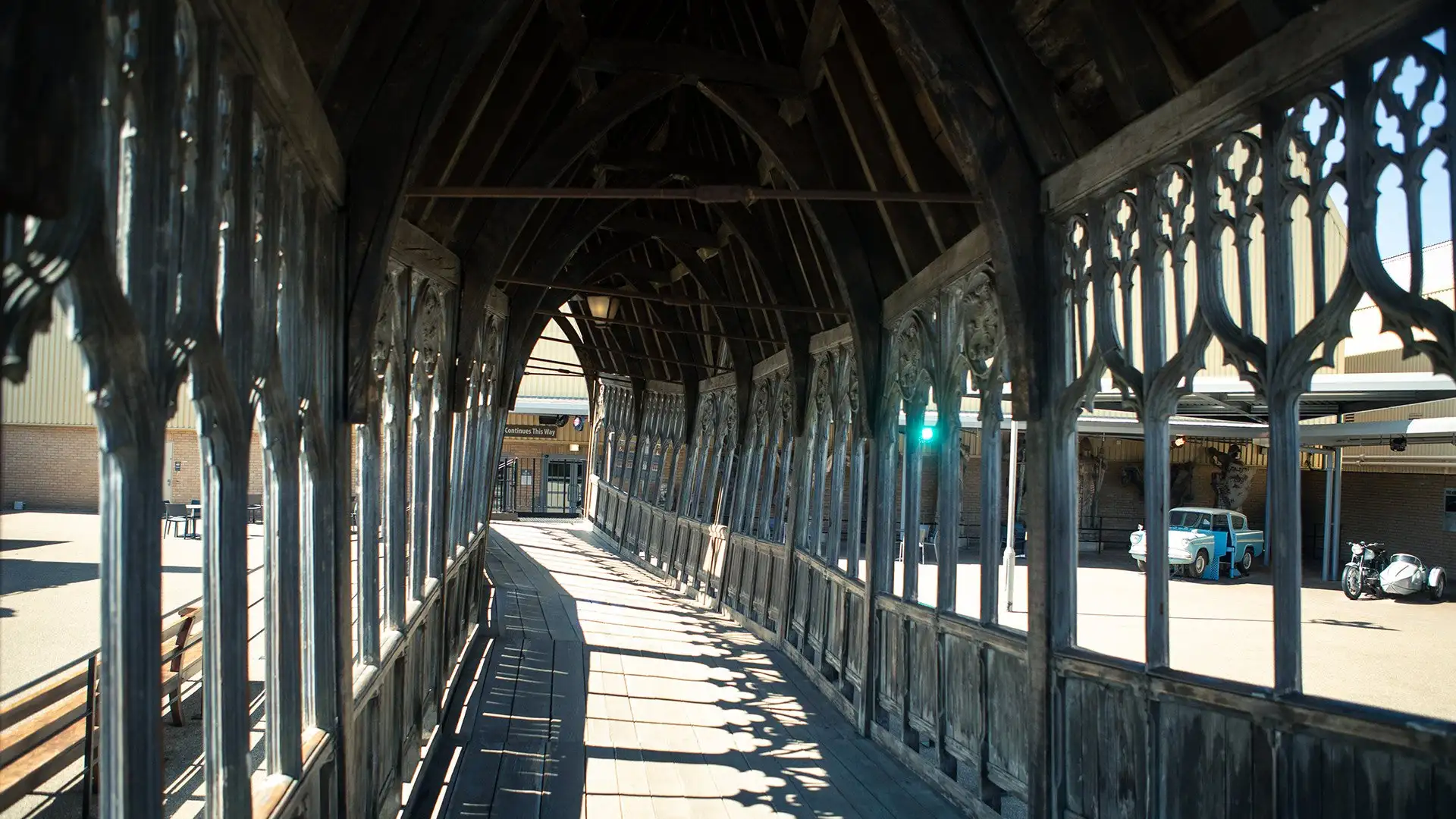 The Hogwarts Bridge set at Warner Bros. Studio Tour London
