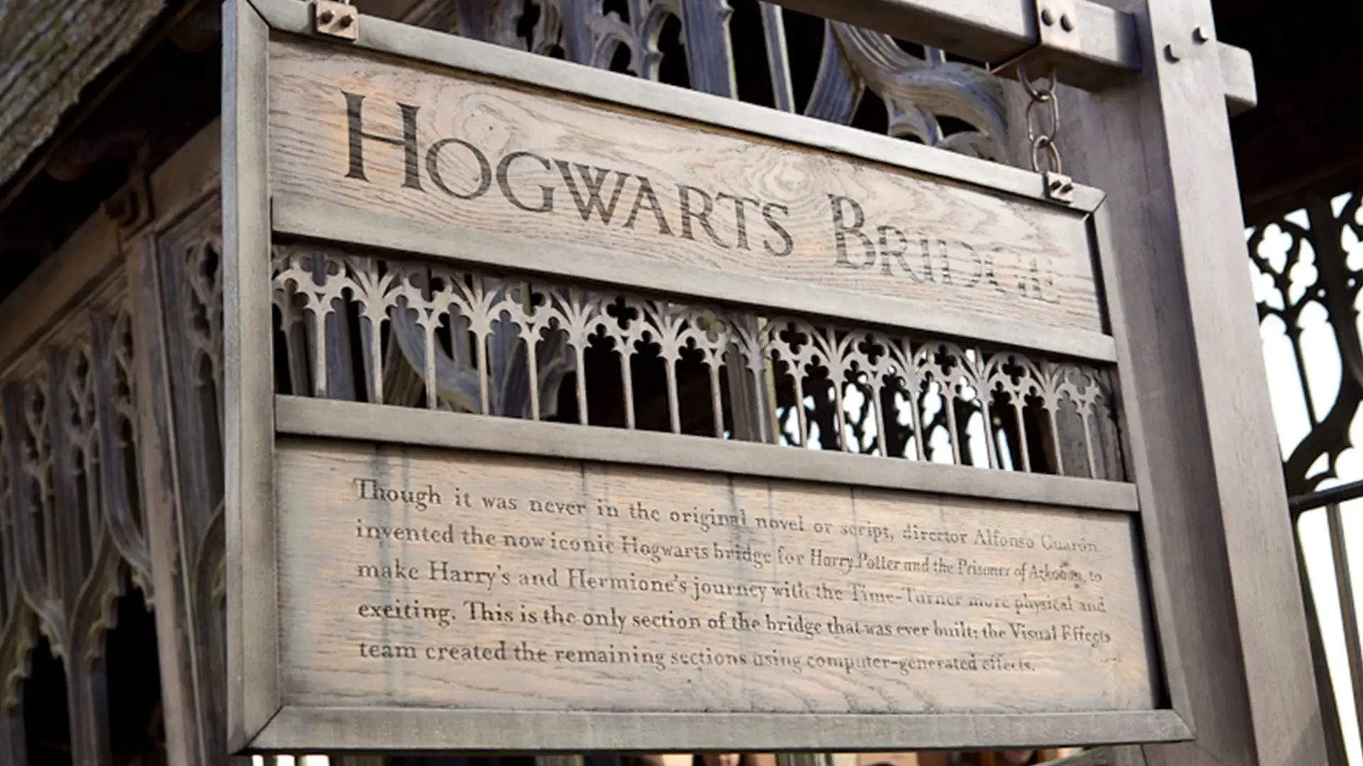 The Hogwarts Bridge set at Warner Bros. Studio Tour London