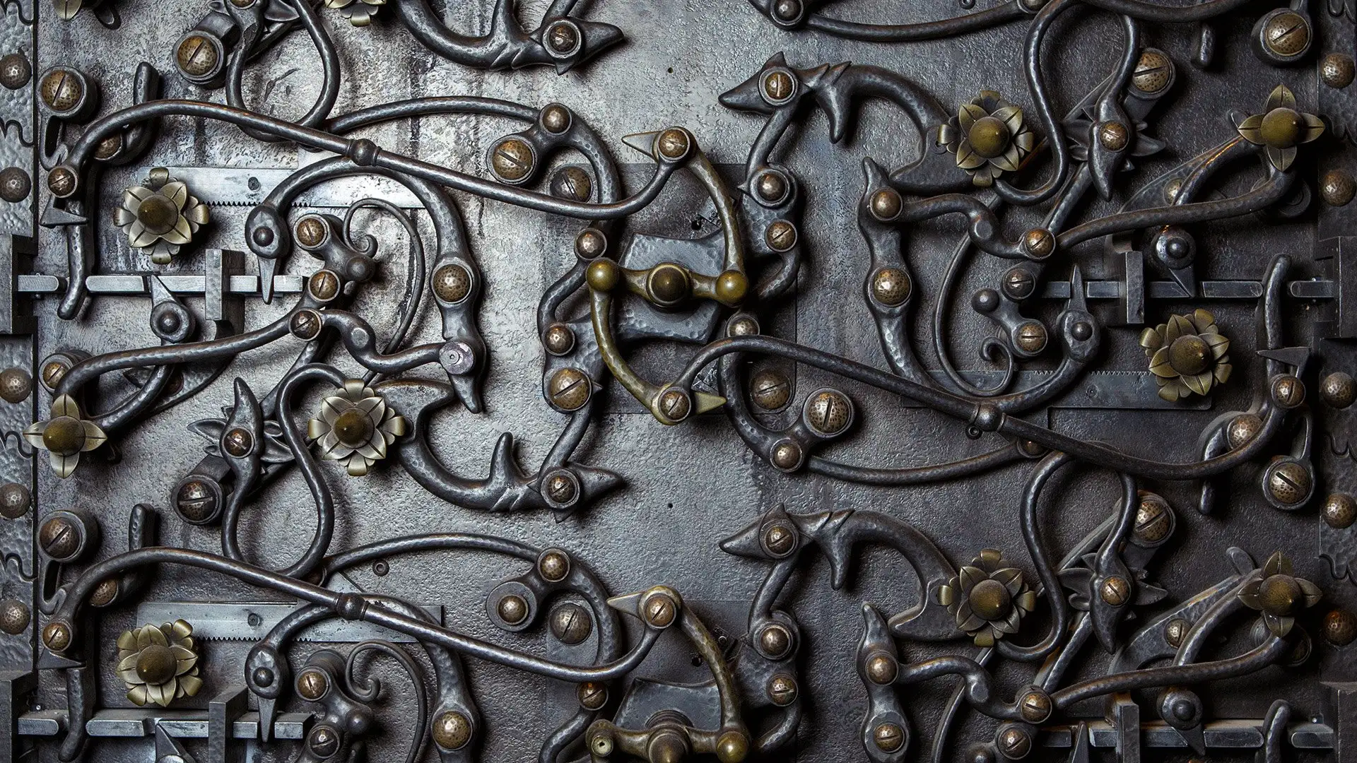 Special Effects Gringotts vault door from the Harry Potter film series at Warner Bros. Studio Tour London