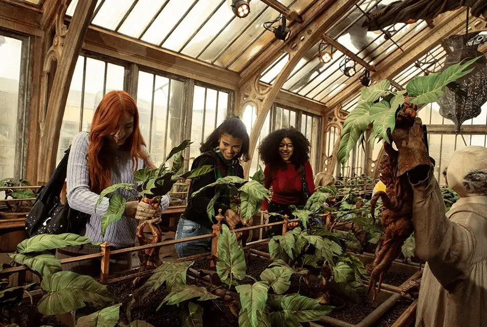 Guests in Professor Sprouts Greenhouse at Warner Bros. Studio Tour London